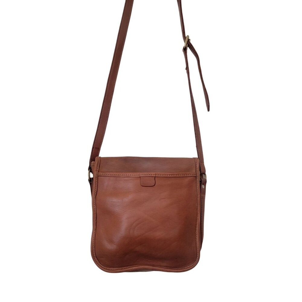 Vintage McGuire Nicholas Brown Raw Leather Crossbody Bag - Picture 5 of 9